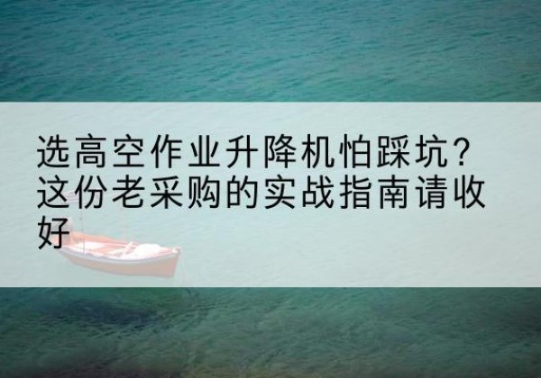 宁德高空作业升降机厂家推荐-选高空作业升降机怕踩坑？这份老采购的实战指南请收好